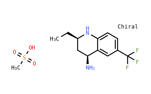 (2R,4S)-2-Ethyl-6-(trifluoromethyl)-1,2,3,4-tetrahydroquinolin-4-amine methanesulfonic acid